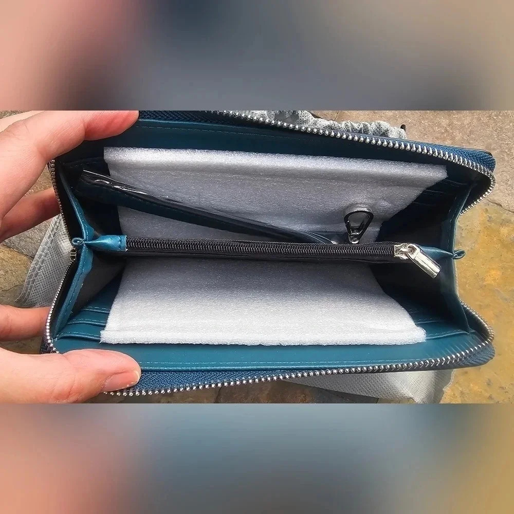 Jessica Moore Teal Wallet Wristlet  NWOT - Picture 7 of 13